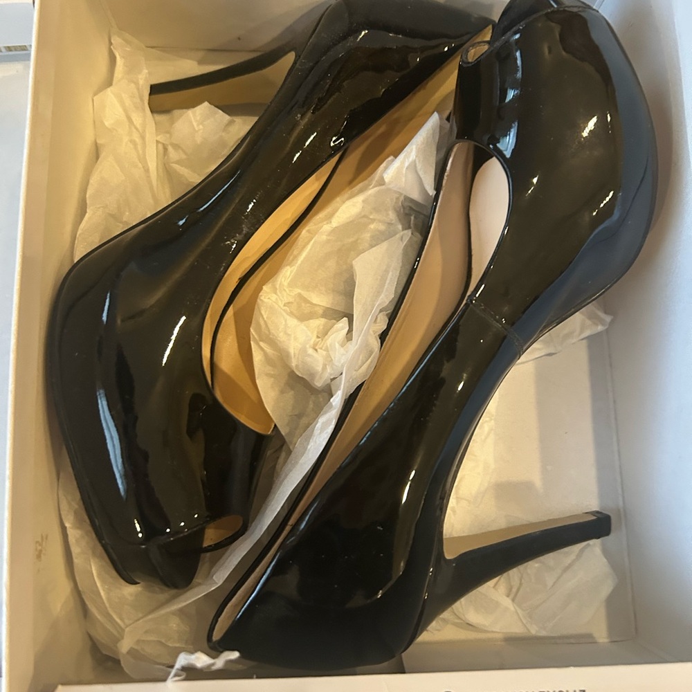 Nine West Black Patent Leather Heels